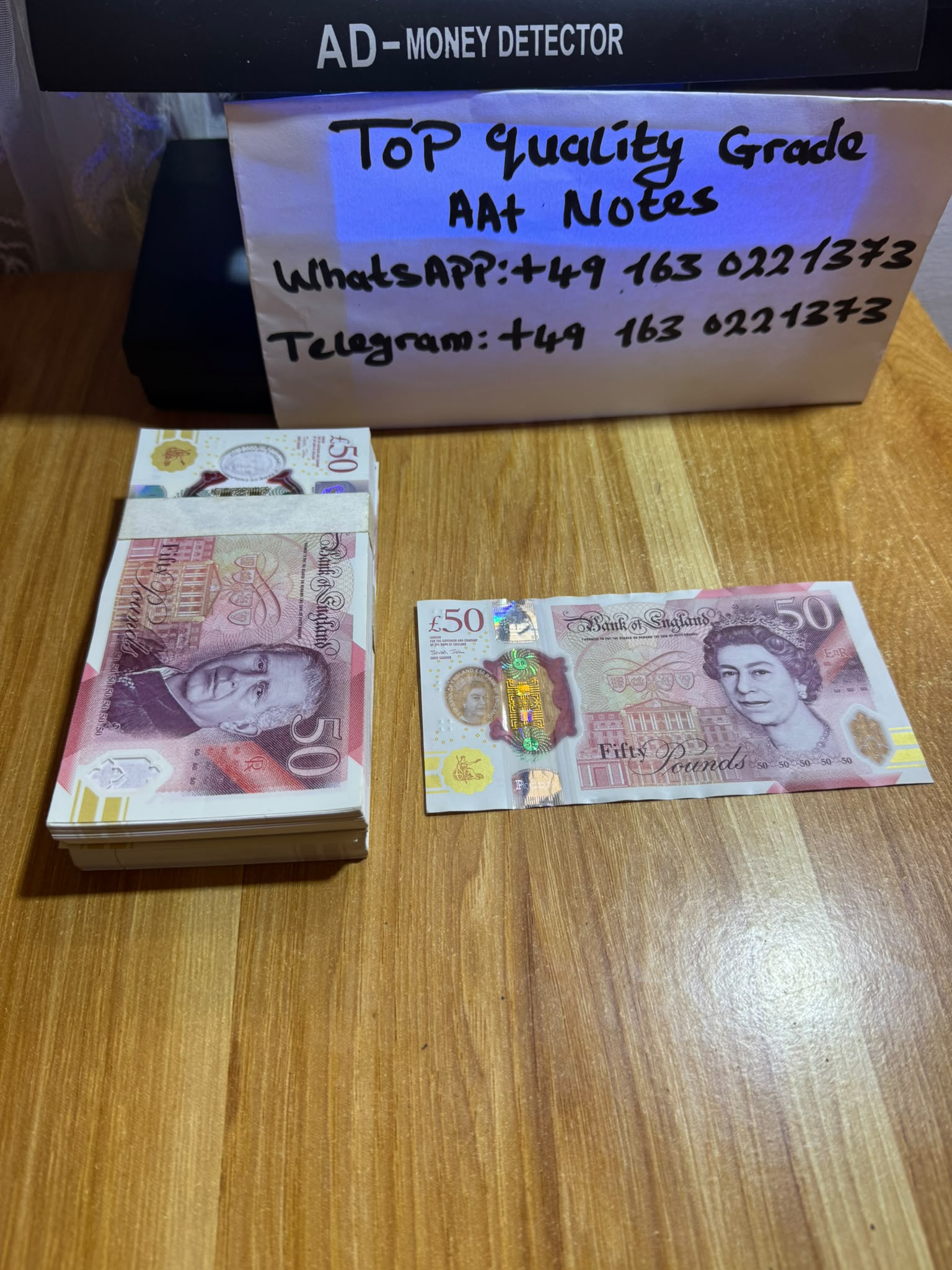 Counterfeit £50 GBP Bills