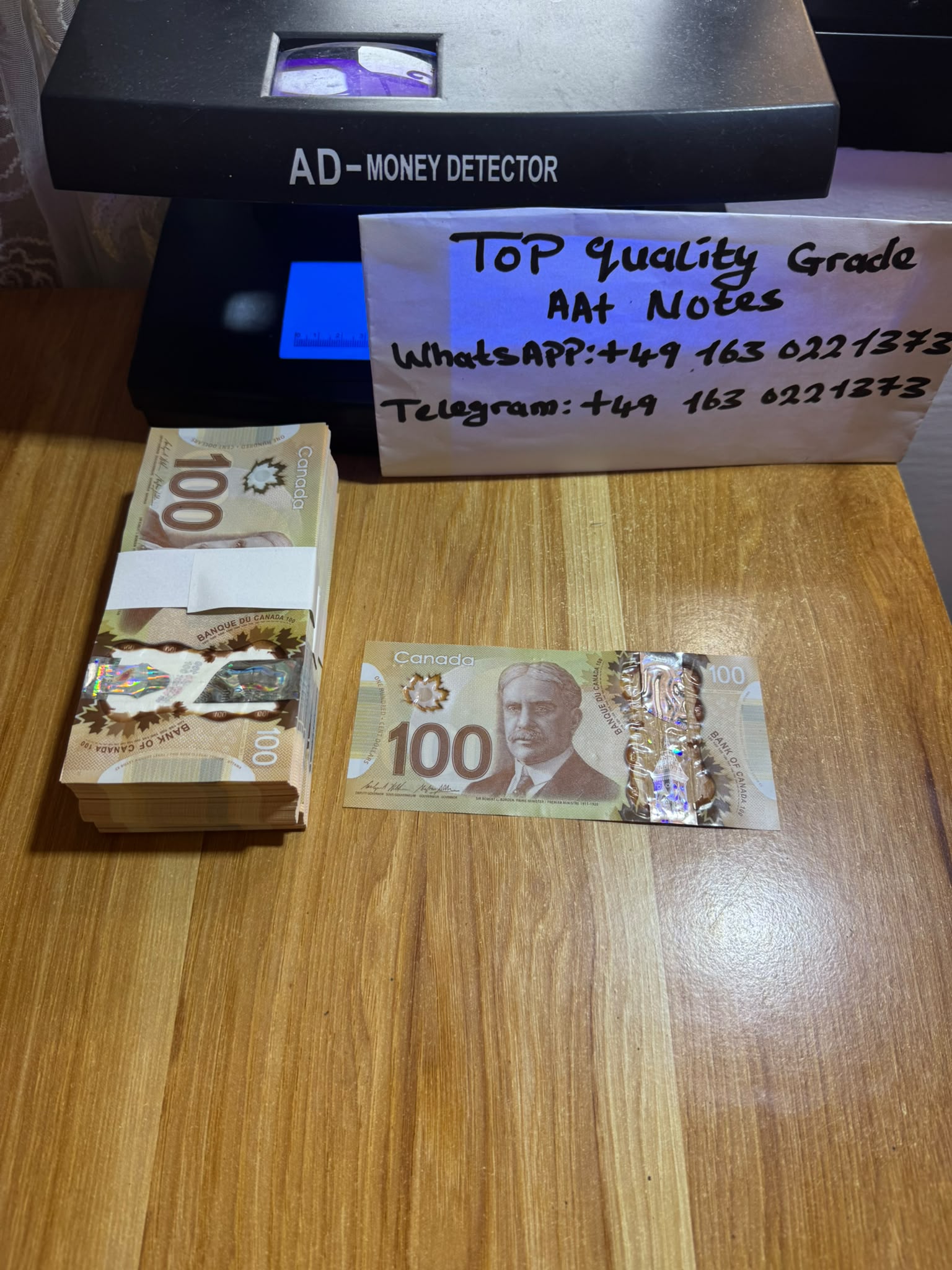 100 CAD bills – Buy 100 canadian dollar bills